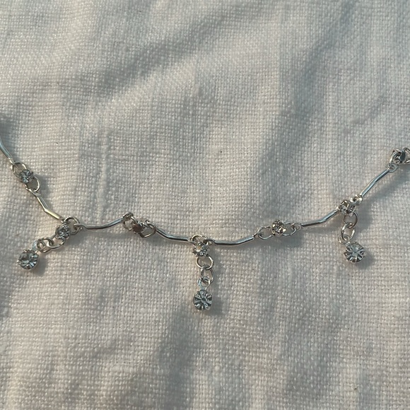 Silver Tone and CZ Necklace - Picture 2 of 3